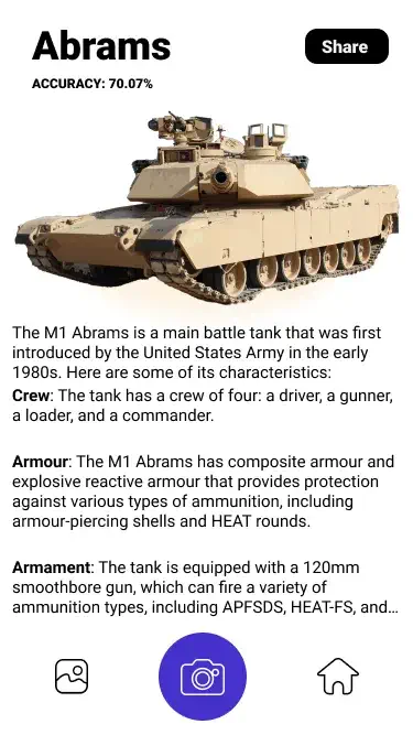 Information screen with Abrams